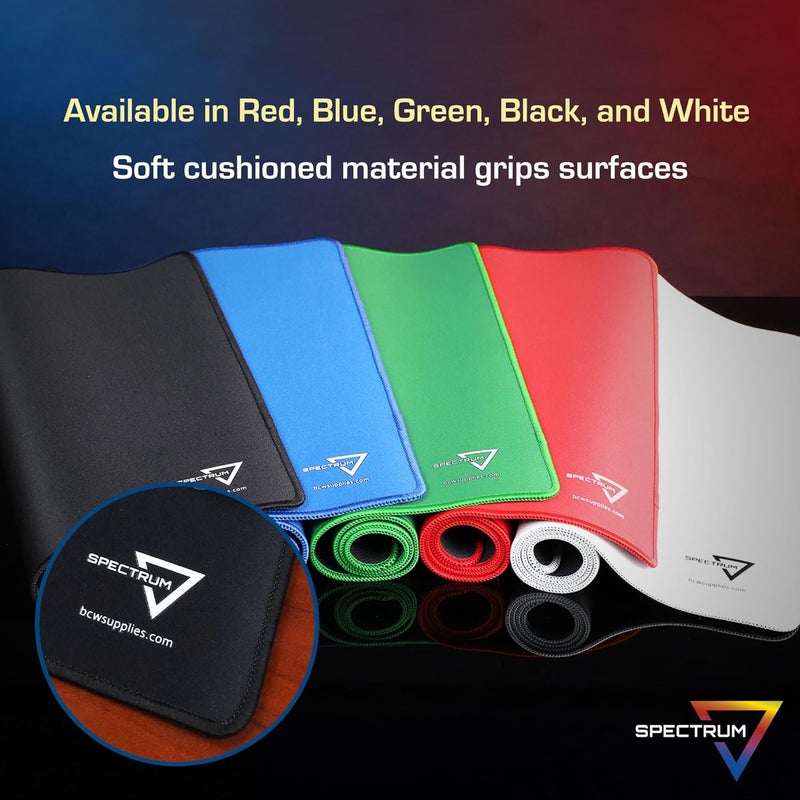 BCW Spectrum Playmat – White (24" x 14") | Stitched Edges for Durability | Ideal for TCG, Tabletop Gaming & Magic: The Gathering (White) - Image 5